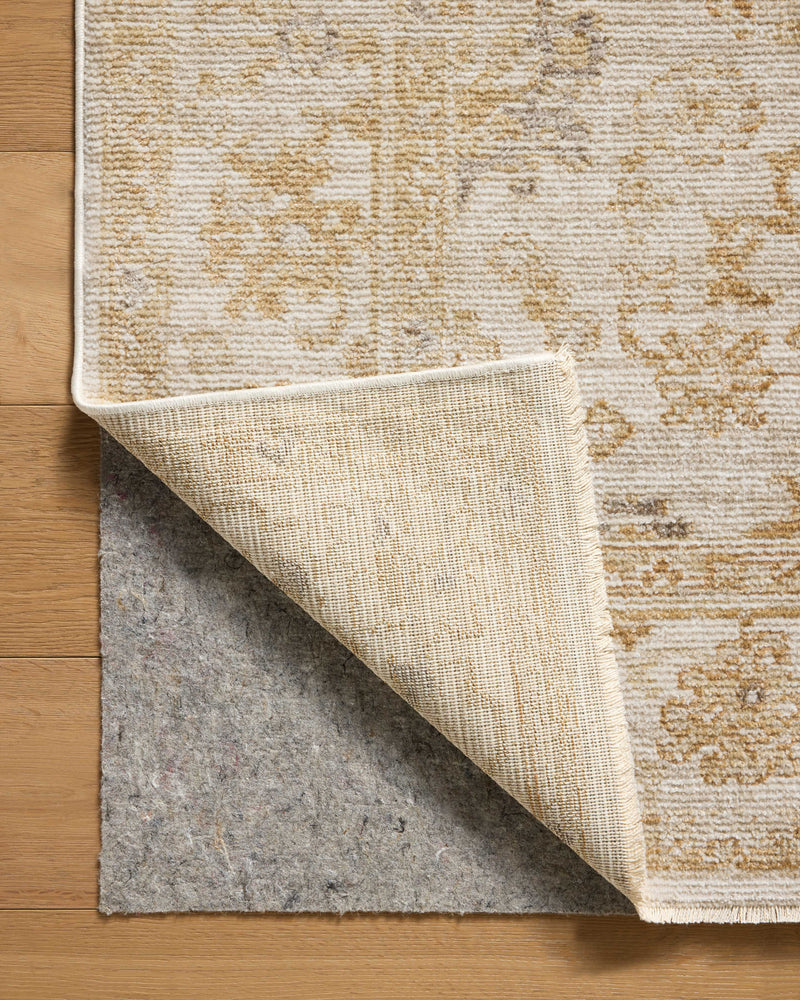 Magnolia Home by Joanna Gaines x Loloi Pace Rug in Natural / Gold Beige Accent Power-Loomed Polypropylene/Polyester