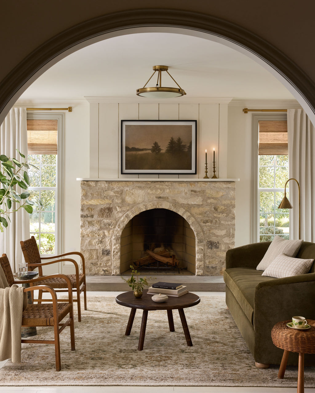 Magnolia Home by Joanna Gaines x Loloi Pace Rug in Natural / Multi Beige Accent Power-Loomed Polypropylene/Polyester