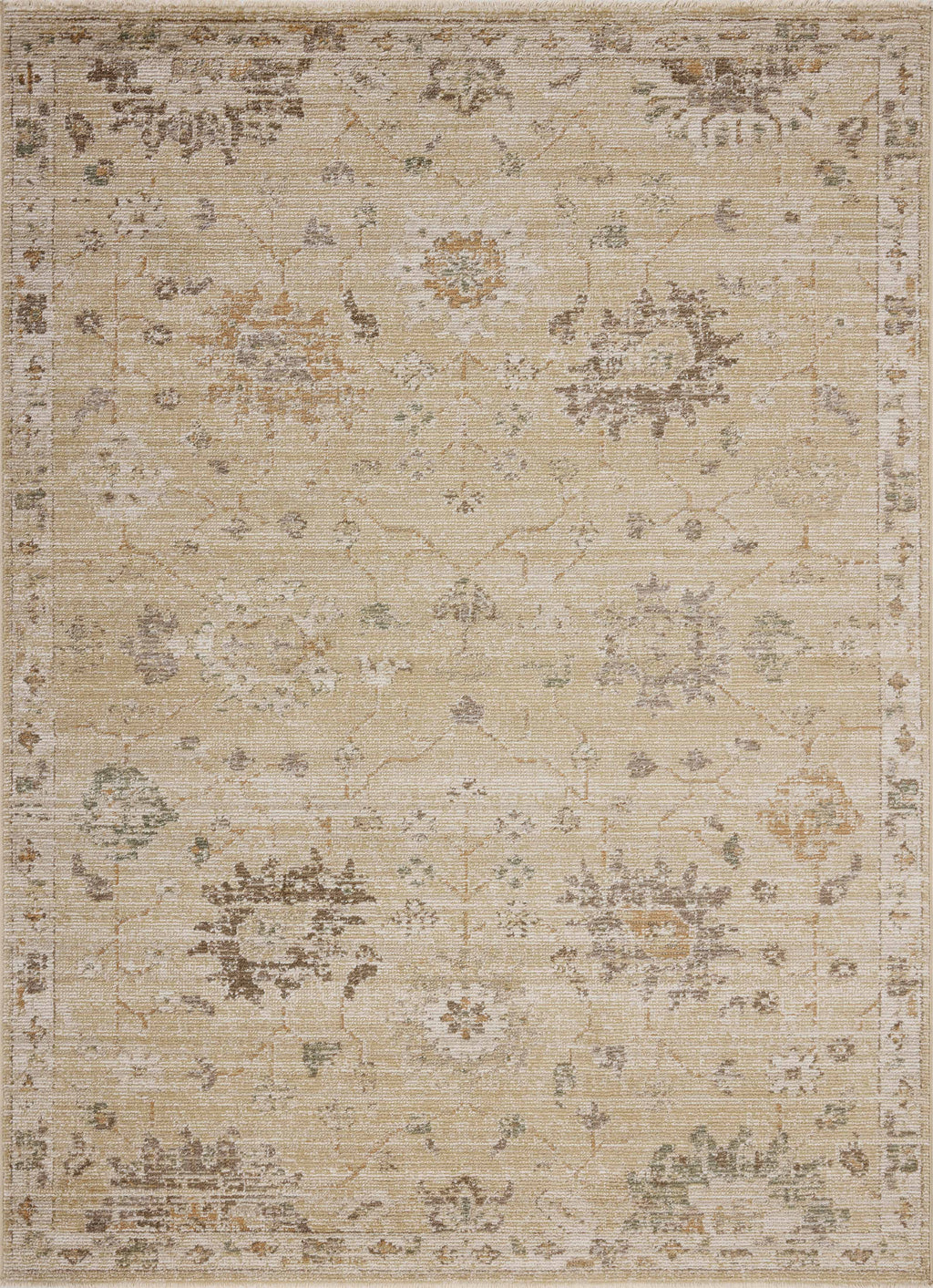 Magnolia Home by Joanna Gaines x Loloi Pace Rug in Apricot / Multi Rust Accent Power-Loomed Polypropylene/Polyester