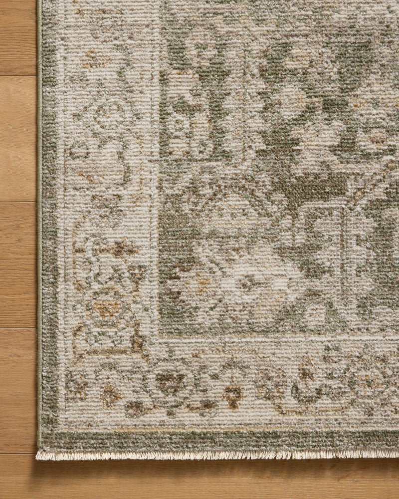 Magnolia Home by Joanna Gaines x Loloi Pace Rug in Forrest / Natural Green Accent Power-Loomed Polypropylene/Polyester