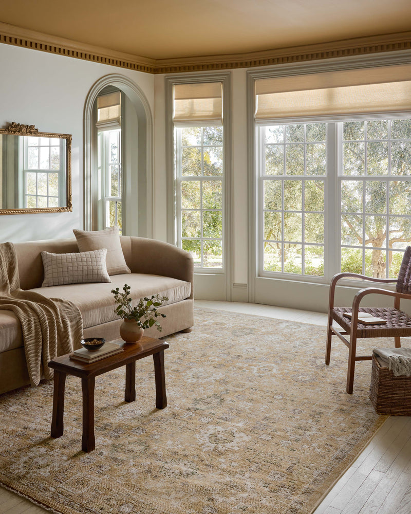 Magnolia Home by Joanna Gaines x Loloi Pace Rug in Sunset / Stone Red Accent Power-Loomed Polypropylene/Polyester