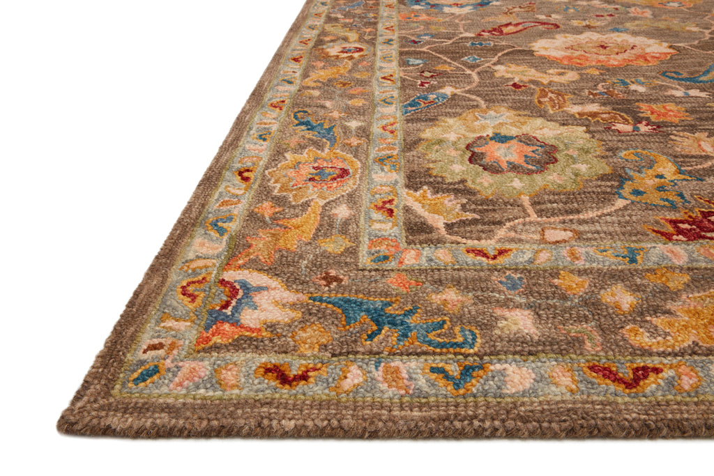 Loloi Padma Charcoal / Multi 2'-0" x 5'-0" Accent Rug Gray Accent Hand-Hooked Wool
