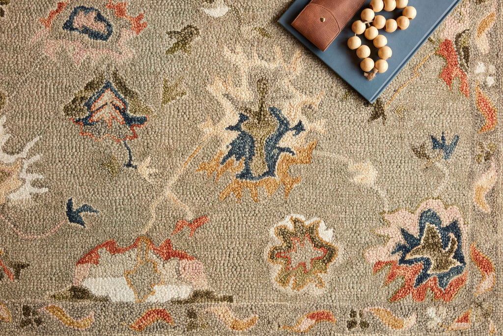 Loloi Padma Grey / Multi 2'-0" x 5'-0" Accent Rug Gray Accent Hand-Hooked Wool