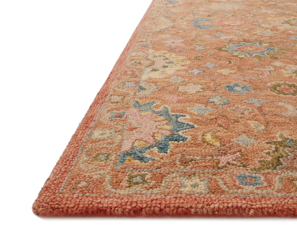 Loloi Padma Terracotta / Multi 2'-0" x 5'-0" Accent Rug Orange Accent Hand-Hooked Wool