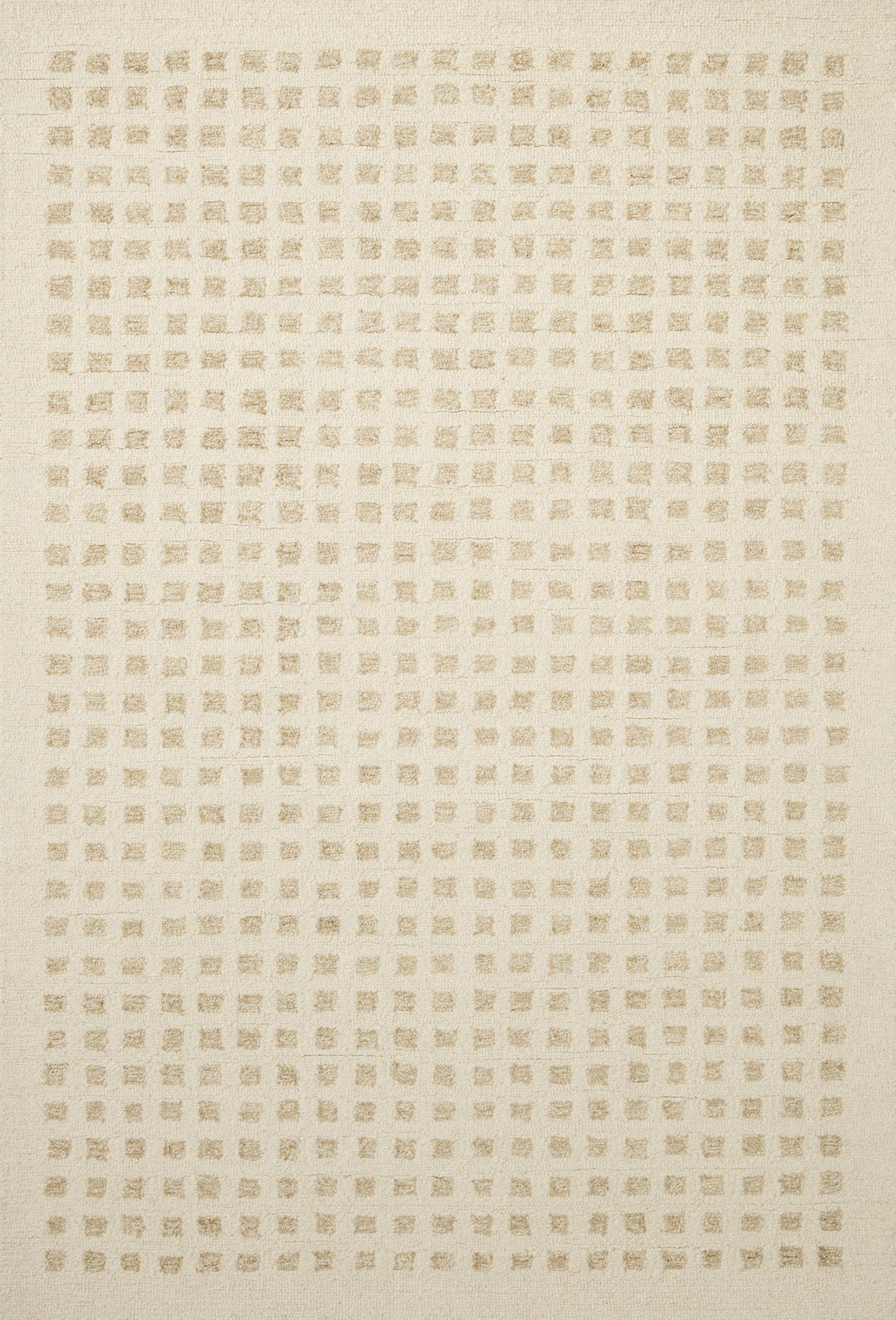 Chris Loves Julia x Loloi Polly Ivory / Natural 2'-0" x 5'-0" Accent Rug Ivory Accent Hand-Tufted Wool/Jute