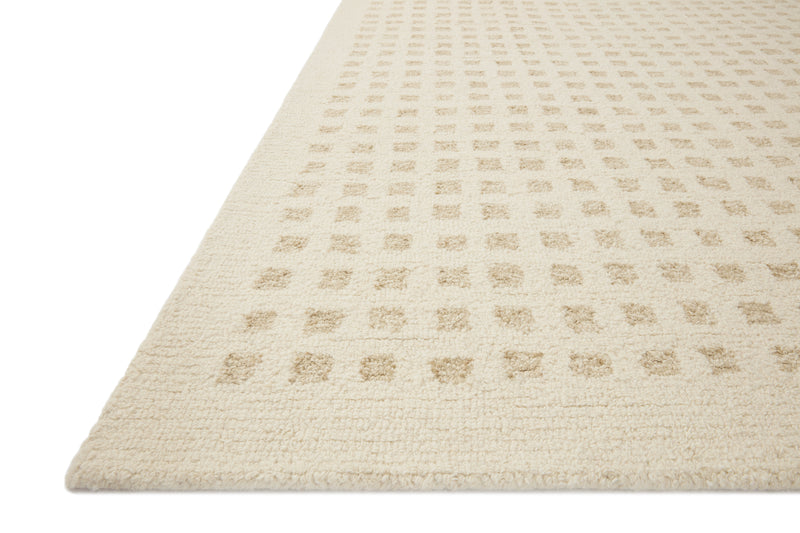 Chris Loves Julia x Loloi Polly Ivory / Natural 2'-0" x 5'-0" Accent Rug Ivory Accent Hand-Tufted Wool/Jute