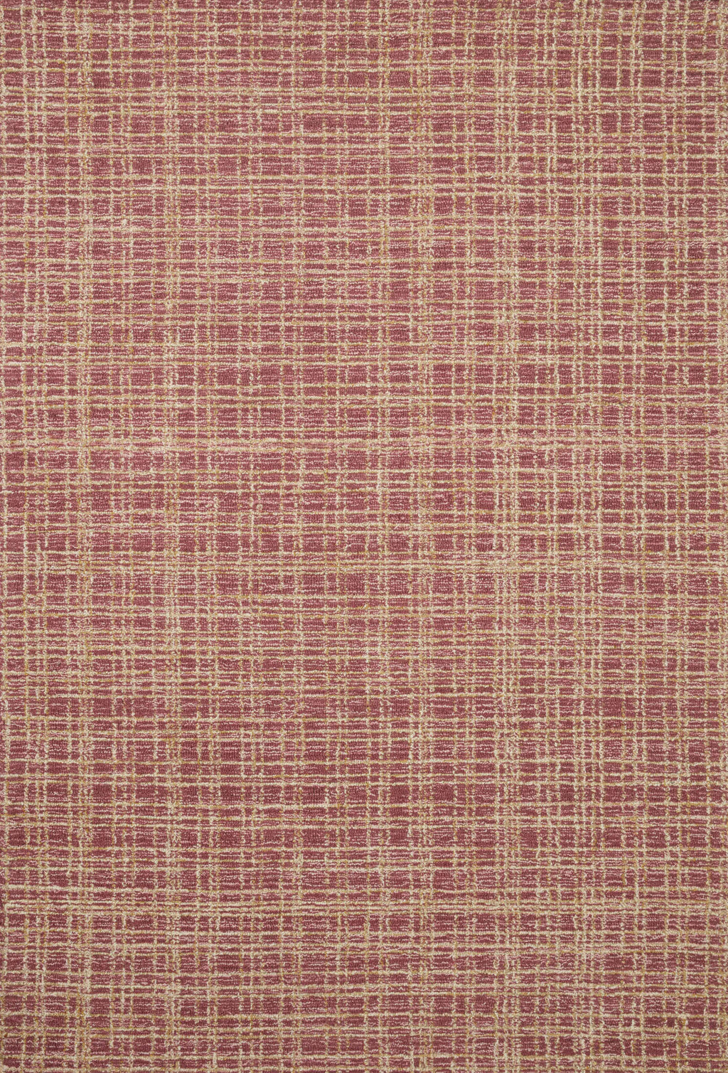 Chris Loves Julia x Loloi Polly Berry / Natural 2'-0" x 5'-0" Accent Rug Red Accent Hand-Tufted Wool/Jute