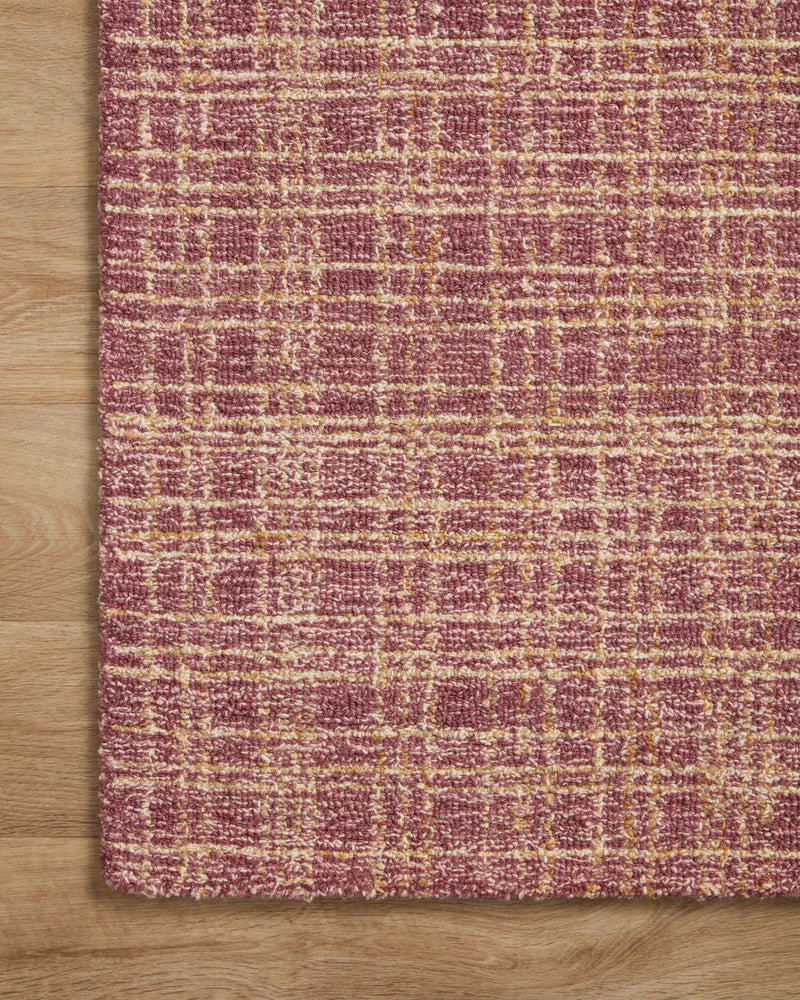 Chris Loves Julia x Loloi Polly Berry / Natural 2'-0" x 5'-0" Accent Rug Red Accent Hand-Tufted Wool/Jute