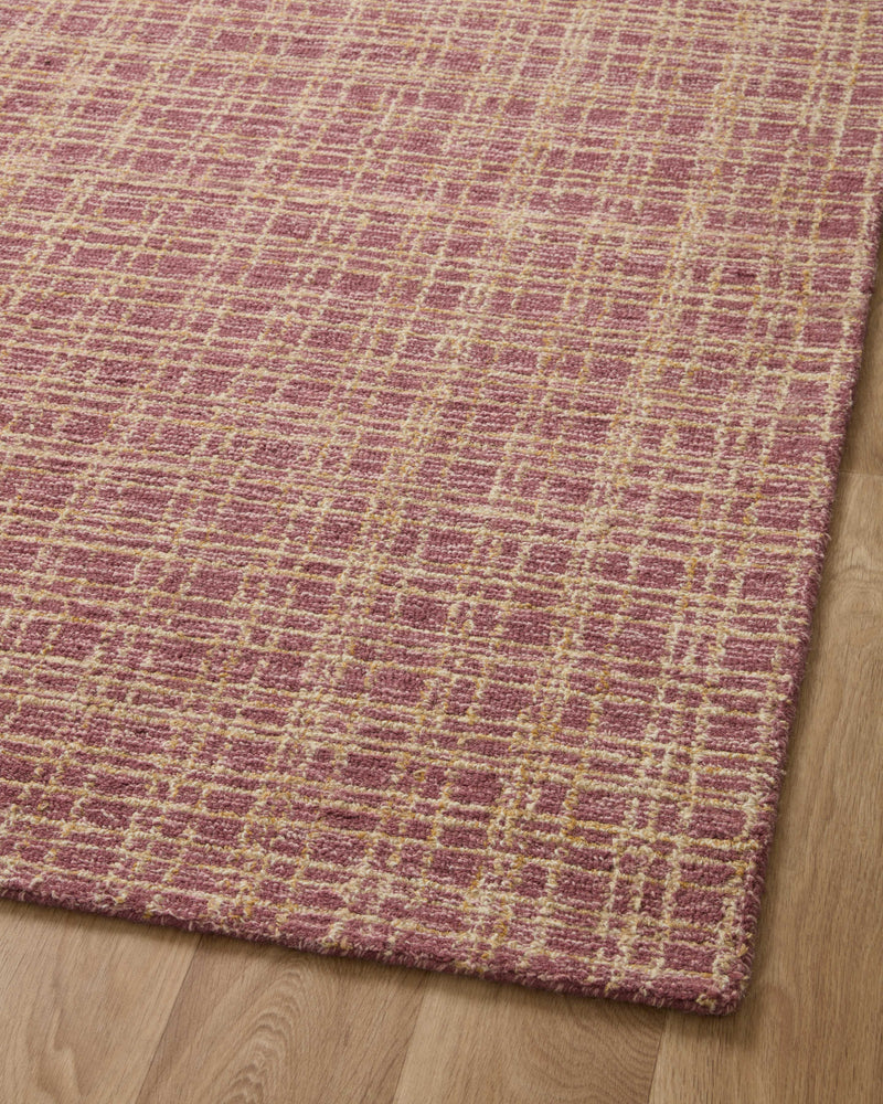 Chris Loves Julia x Loloi Polly Berry / Natural 2'-0" x 5'-0" Accent Rug Red Accent Hand-Tufted Wool/Jute