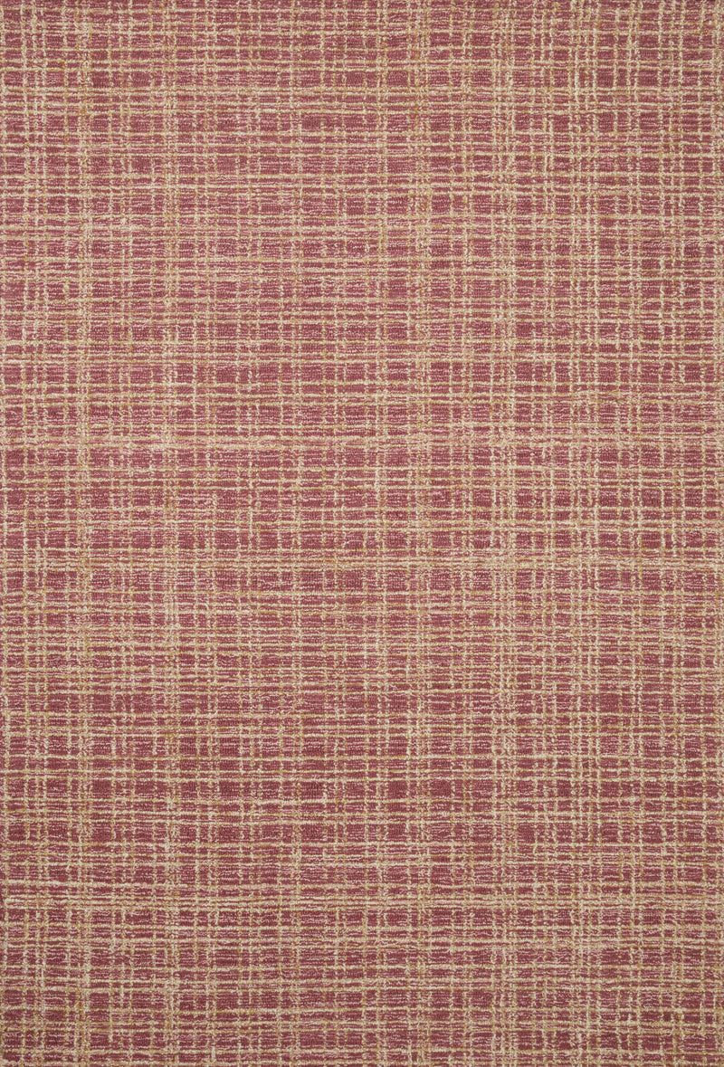 Chris Loves Julia x Loloi Polly Berry / Natural 2'-0" x 5'-0" Accent Rug Red Accent Hand-Tufted Wool/Jute