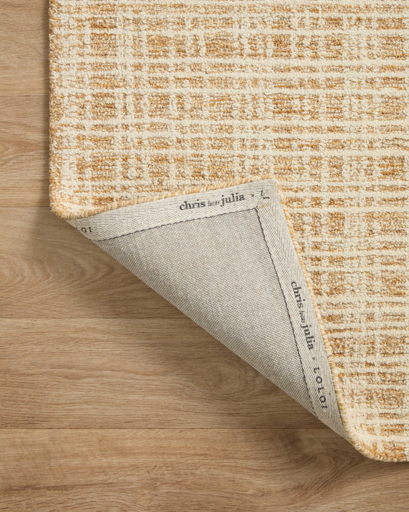 Chris Loves Julia x Loloi Polly Straw / Ivory 2'-0" x 5'-0" Accent Rug Gray Accent Hand-Tufted Wool/Jute