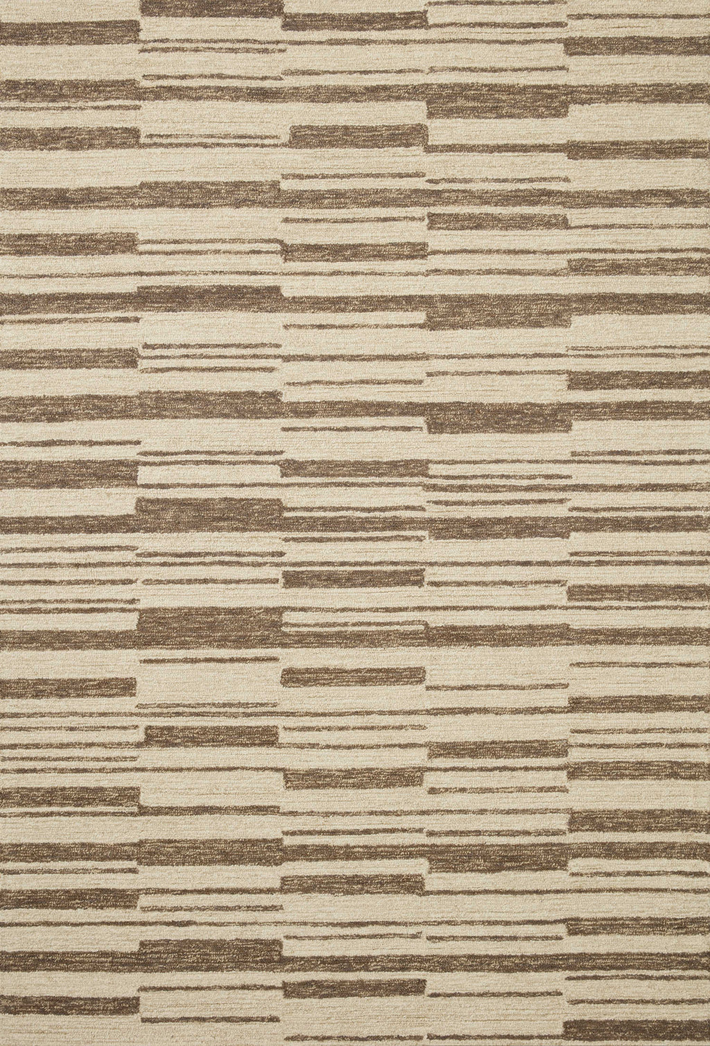 Chris Loves Julia x Loloi Polly Beige / Tobacco 2'-0" x 5'-0" Accent Rug Beige Accent Hand-Tufted Wool/Jute