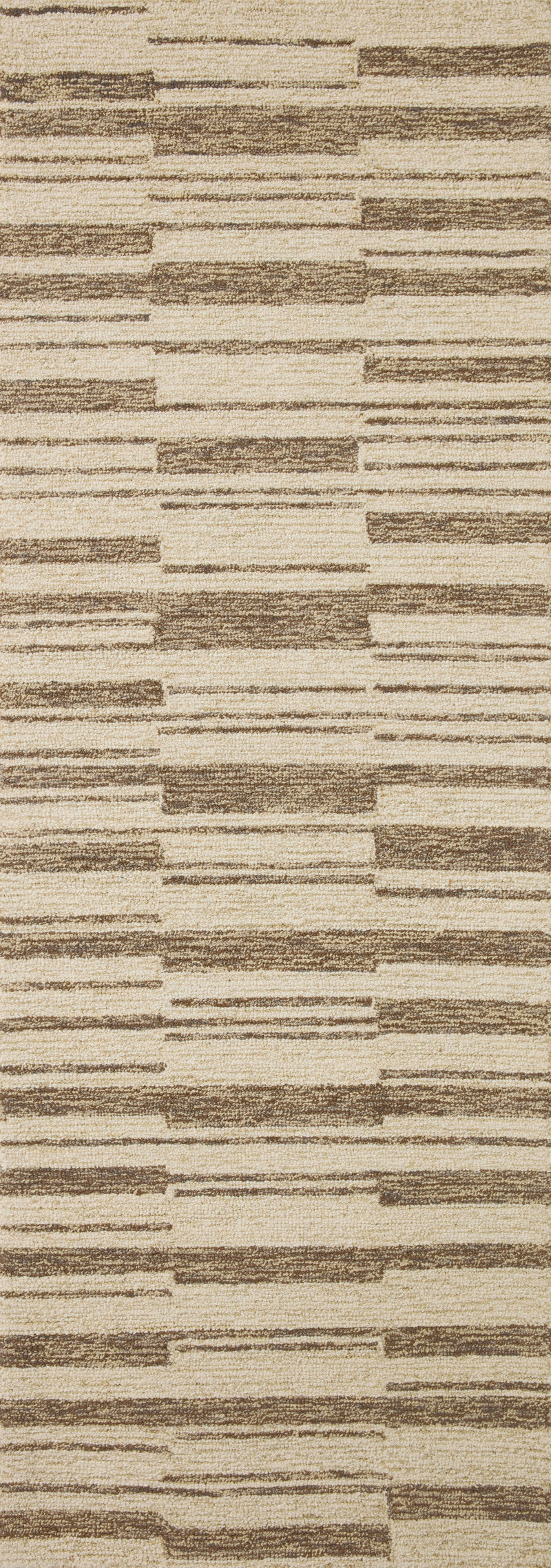 Chris Loves Julia x Loloi Polly Beige / Tobacco 2'-0" x 5'-0" Accent Rug Beige Accent Hand-Tufted Wool/Jute