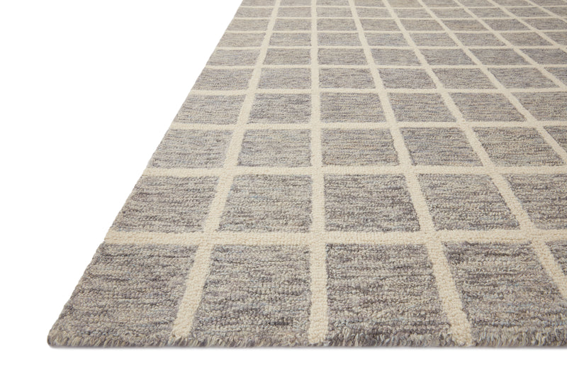 Chris Loves Julia x Loloi Polly Slate / Ivory 2'-0" x 5'-0" Accent Rug Gray Accent Hand-Tufted Jute/Wool