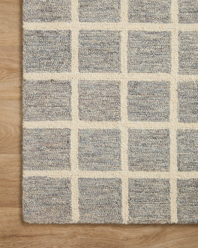 Chris Loves Julia x Loloi Polly Slate / Ivory 2'-0" x 5'-0" Accent Rug Gray Accent Hand-Tufted Jute/Wool