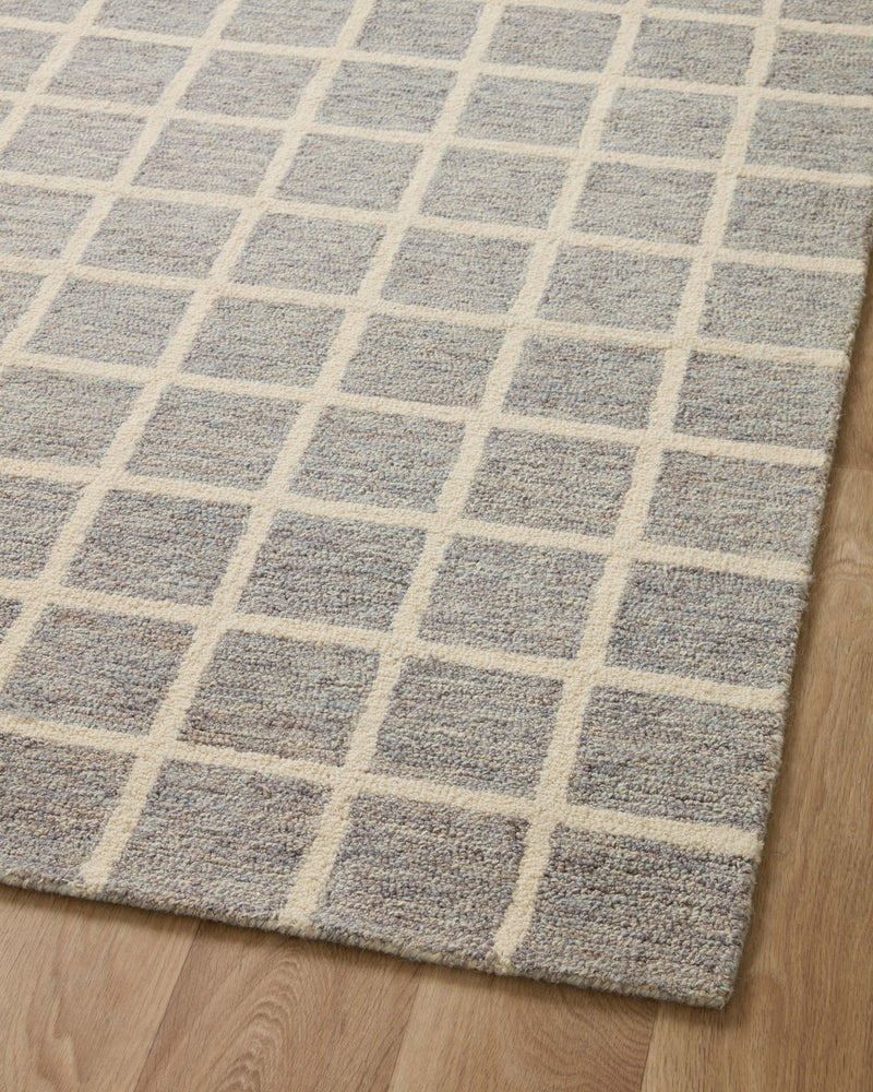 Chris Loves Julia x Loloi Polly Slate / Ivory 2'-0" x 5'-0" Accent Rug Gray Accent Hand-Tufted Jute/Wool