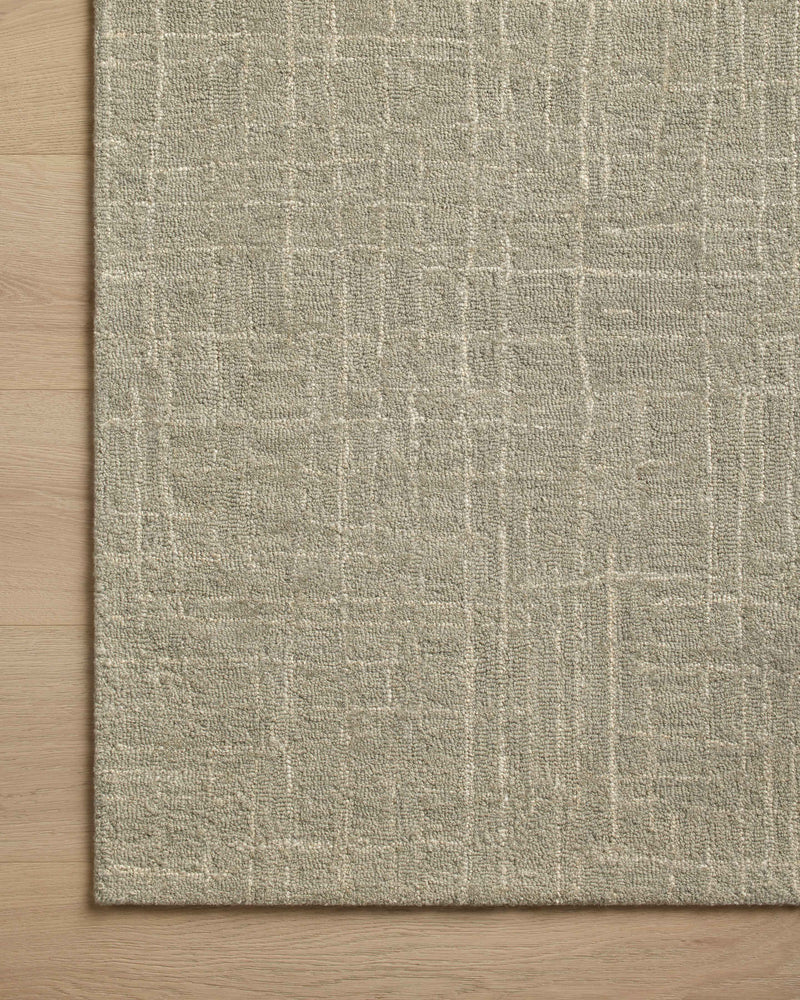 Chris Loves Julia x Loloi Polly Spa / Ivory 2'-0" x 5'-0" Accent Rug Blue Accent Hand-Tufted Wool/Jute