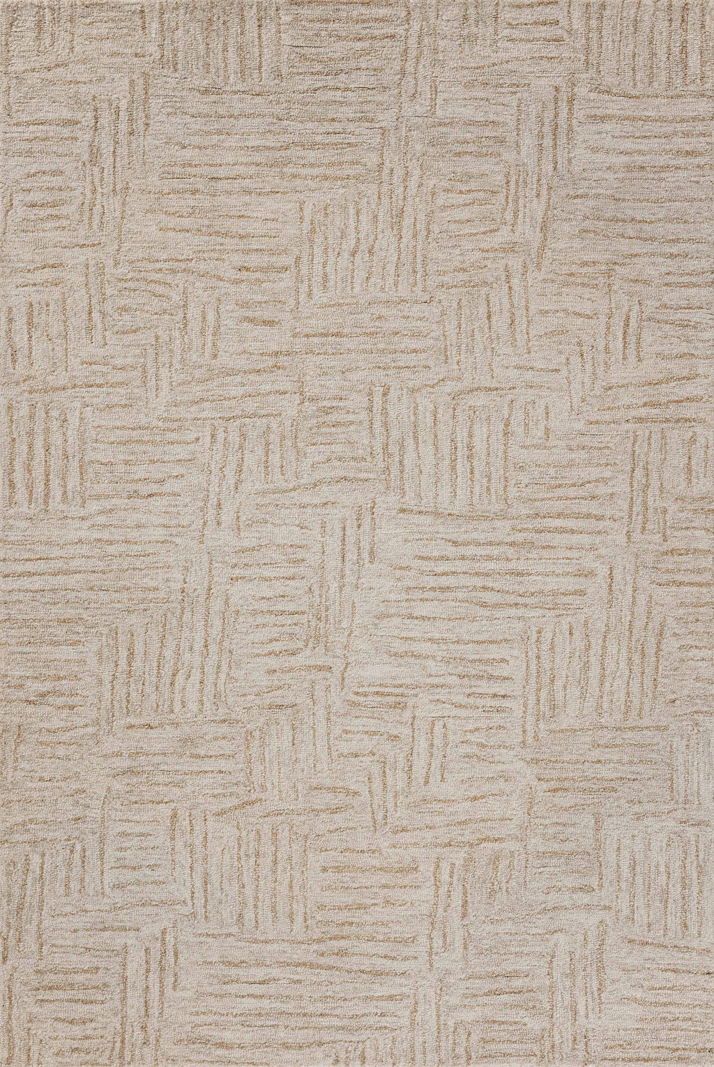 Chris Loves Julia x Loloi Polly Smoke / Sand 2'-0" x 5'-0" Accent Rug Gray Accent Hand-Tufted Wool/Jute