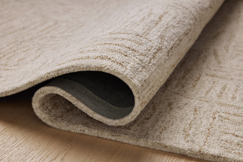 Chris Loves Julia x Loloi Polly Smoke / Sand 2'-0" x 5'-0" Accent Rug Gray Accent Hand-Tufted Wool/Jute
