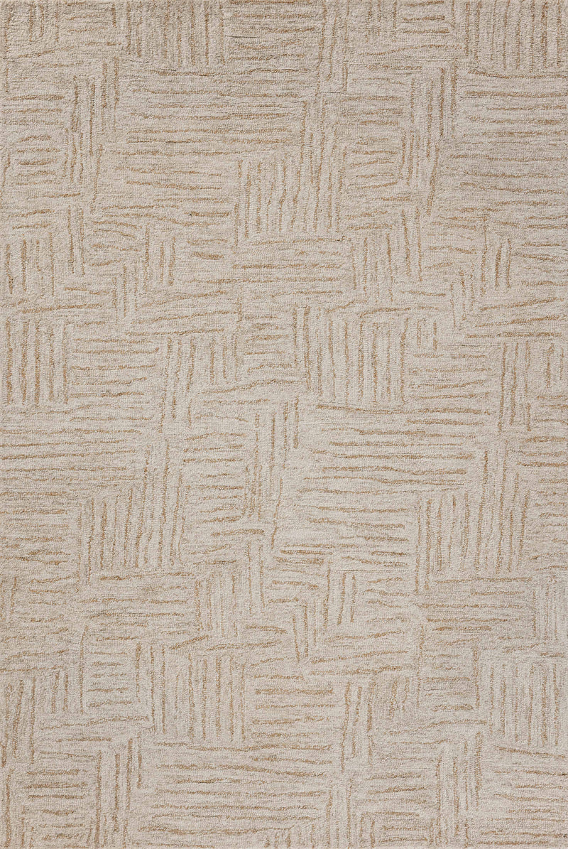 Chris Loves Julia x Loloi Polly Smoke / Sand 2'-0" x 5'-0" Accent Rug Gray Accent Hand-Tufted Wool/Jute