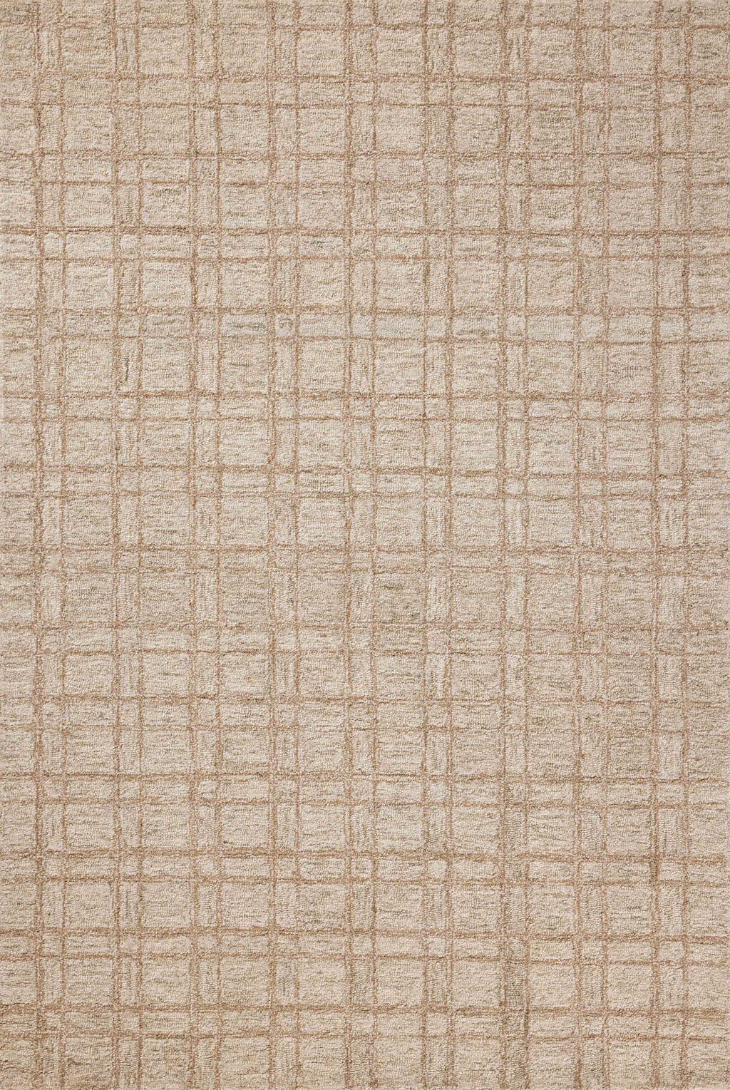 Chris Loves Julia x Loloi Polly Khaki / Sand 2'-0" x 5'-0" Accent Rug Beige Accent Hand-Tufted Wool/Jute