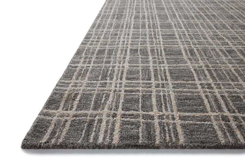 Chris Loves Julia x Loloi Polly Graphite / Pebble 2'-0" x 5'-0" Accent Rug Gray Accent Hand-Tufted Wool/Jute