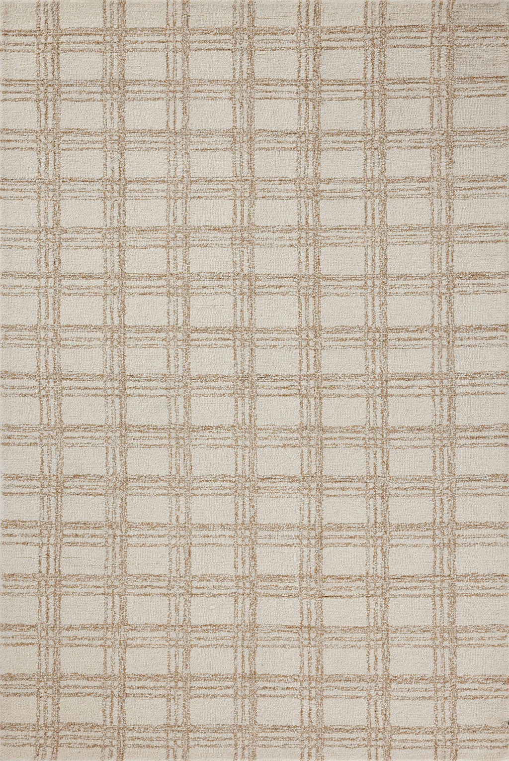 Chris Loves Julia x Loloi Polly Cream / Sand 2'-0" x 5'-0" Accent Rug Beige Accent Hand-Tufted Wool/Jute