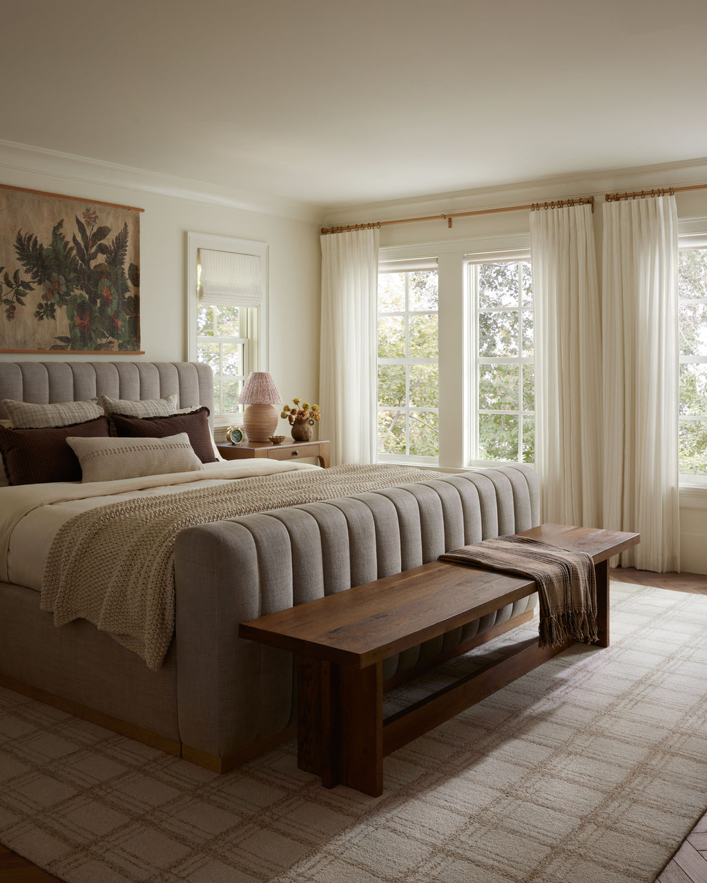Chris Loves Julia x Loloi Polly Cream / Sand 2'-0" x 5'-0" Accent Rug Beige Accent Hand-Tufted Wool/Jute