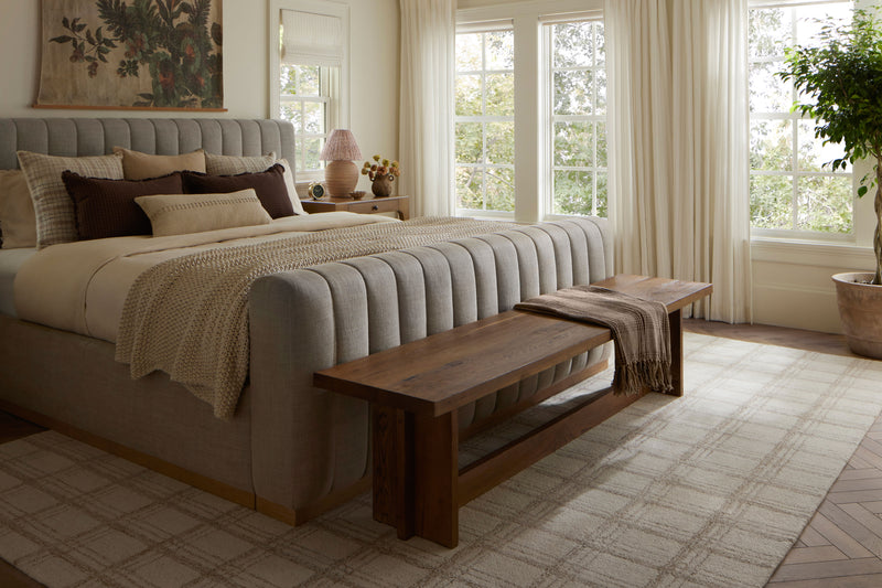 Chris Loves Julia x Loloi Polly Cream / Sand 2'-0" x 5'-0" Accent Rug Beige Accent Hand-Tufted Wool/Jute