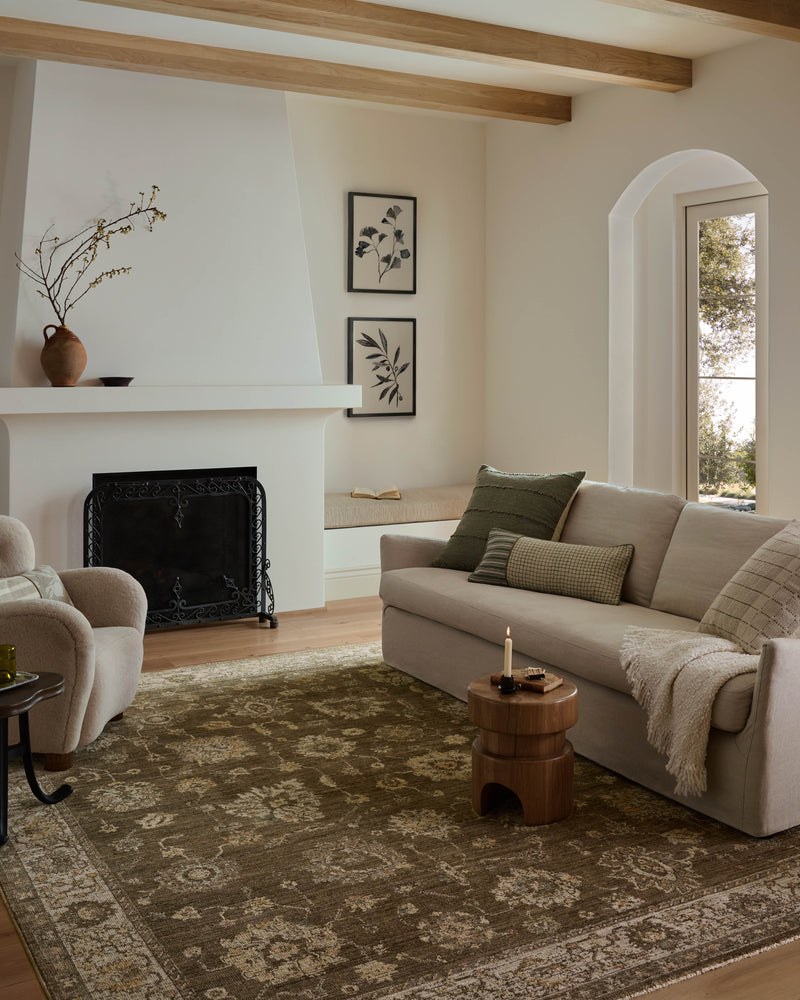 Loloi Priscilla Bark / Ivory 18" x 18" Sample Rug Beige sample Power-Loomed Polyester