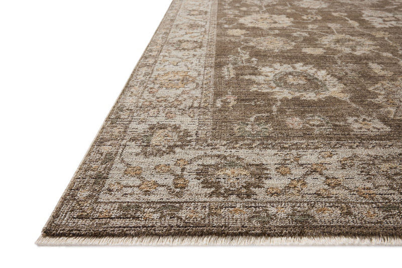 Loloi Priscilla Bark / Ivory 18" x 18" Sample Rug Beige sample Power-Loomed Polyester