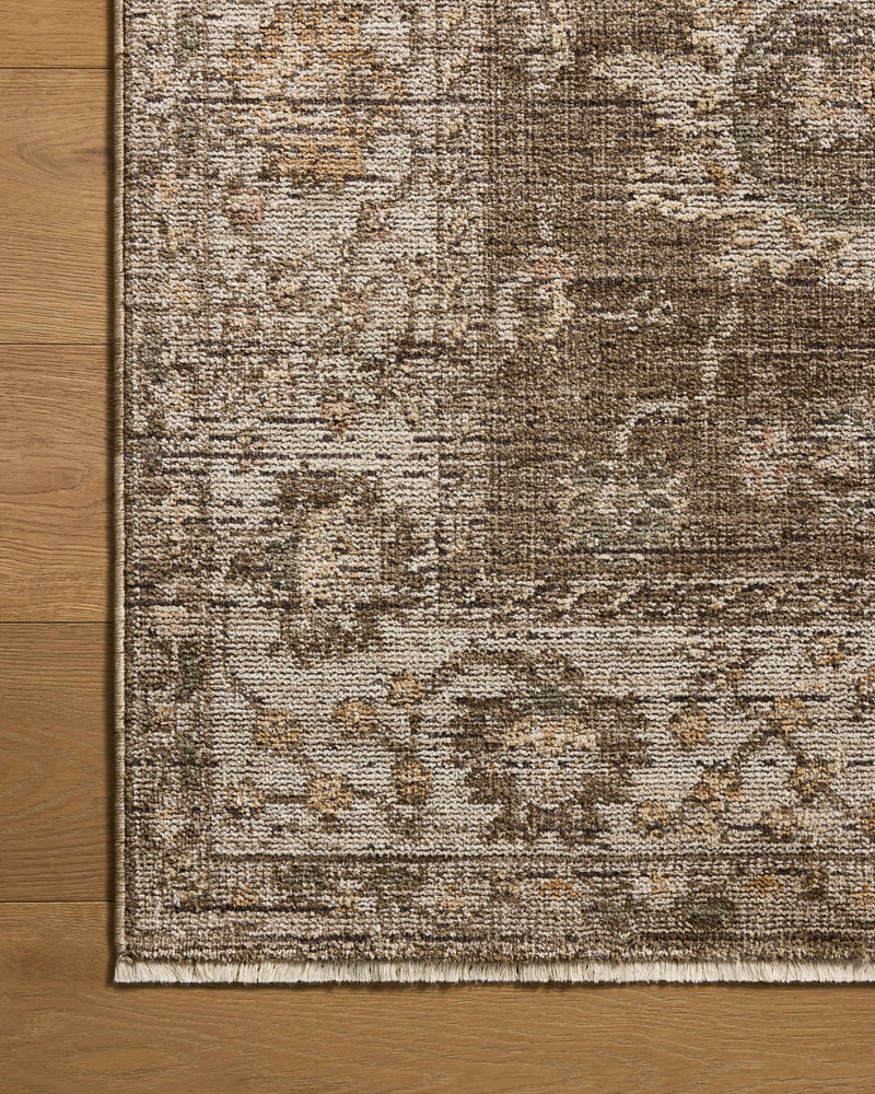 Loloi Priscilla Bark / Ivory 18" x 18" Sample Rug Beige sample Power-Loomed Polyester