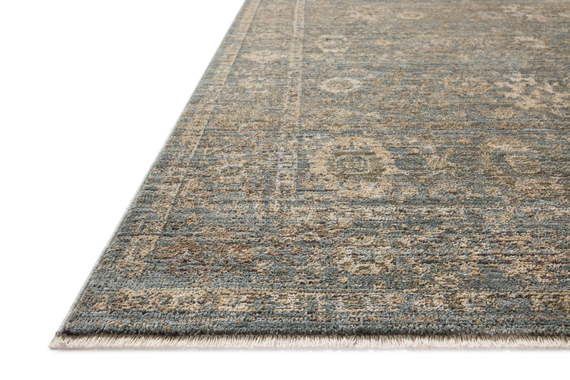 Loloi Priscilla Blue / Sand 18" x 18" Sample Rug Blue sample Power-Loomed Polyester