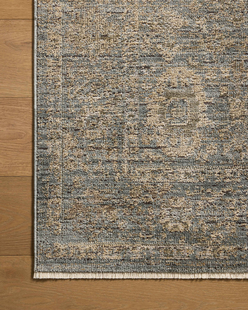 Loloi Priscilla Blue / Sand 18" x 18" Sample Rug Blue sample Power-Loomed Polyester