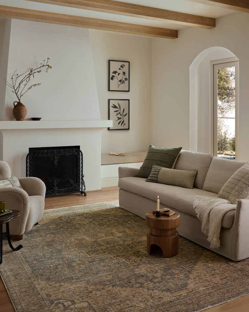 Loloi Priscilla Blue / Bark 18" x 18" Sample Rug Blue sample Power-Loomed Polyester