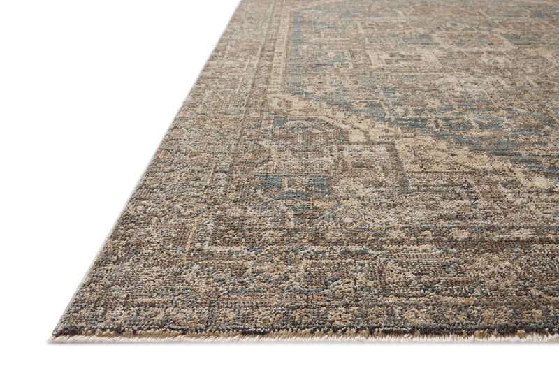 Loloi Priscilla Blue / Bark 18" x 18" Sample Rug Blue sample Power-Loomed Polyester