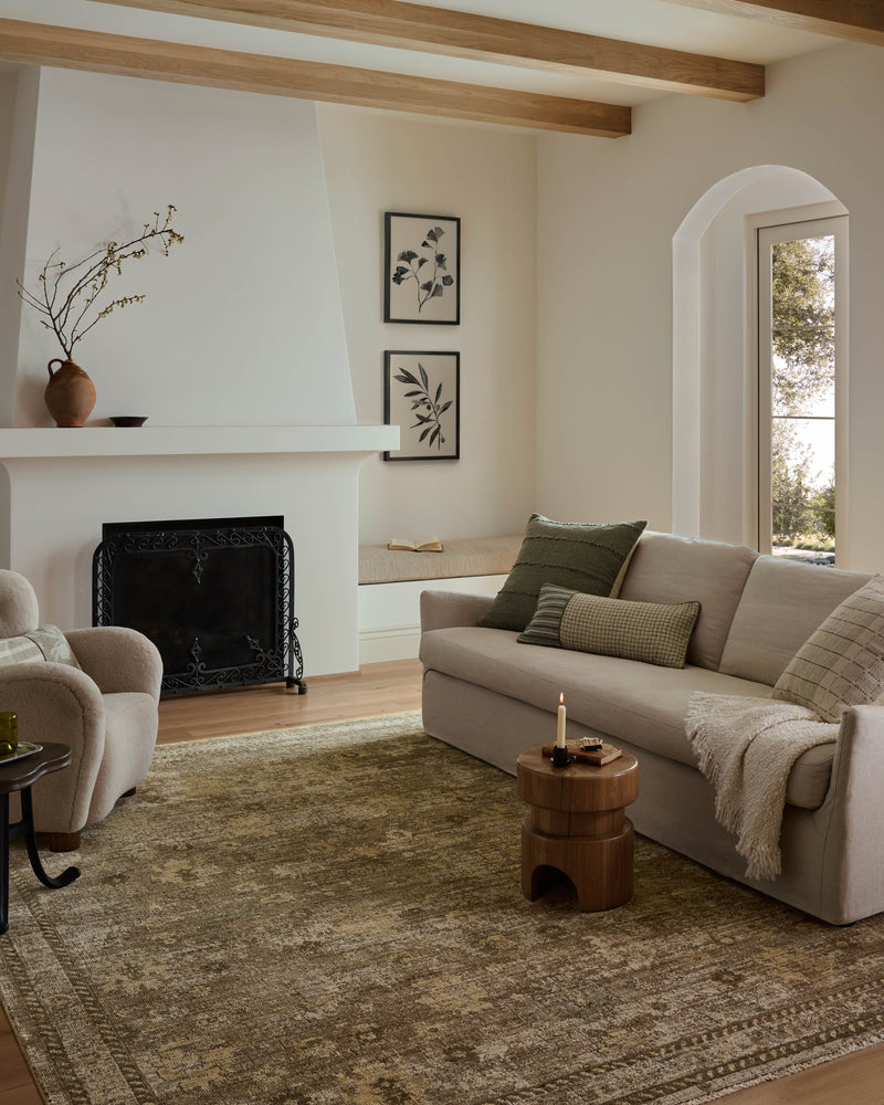 Loloi Priscilla Sand / Earth 18" x 18" Sample Rug Beige sample Power-Loomed Polyester