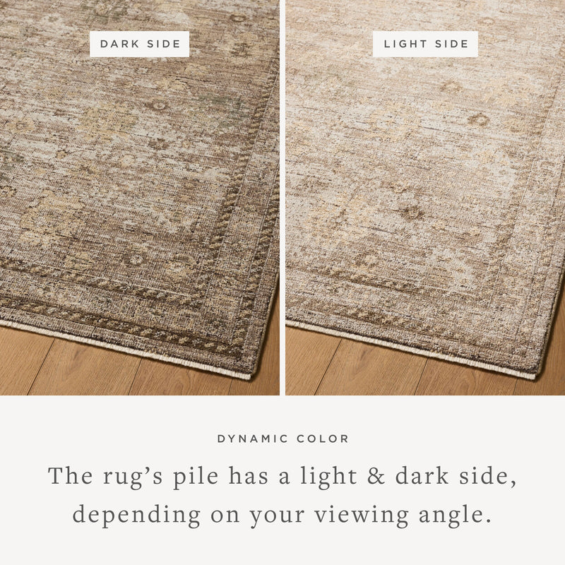 Loloi Priscilla Sand / Earth 18" x 18" Sample Rug Beige sample Power-Loomed Polyester