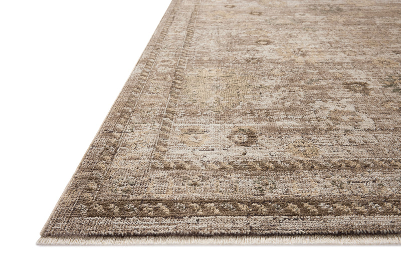 Loloi Priscilla Sand / Earth 18" x 18" Sample Rug Beige sample Power-Loomed Polyester