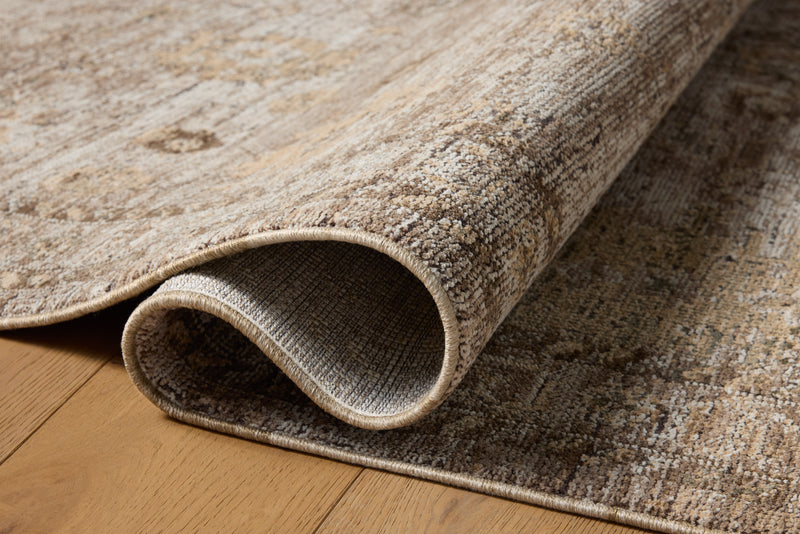 Loloi Priscilla Sand / Earth 18" x 18" Sample Rug Beige sample Power-Loomed Polyester