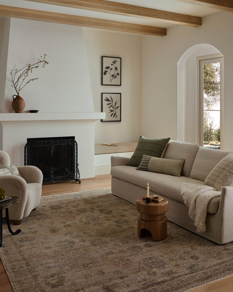 Loloi Priscilla Ivory / Multi 18" x 18" Sample Rug Ivory sample Power-Loomed Polyester