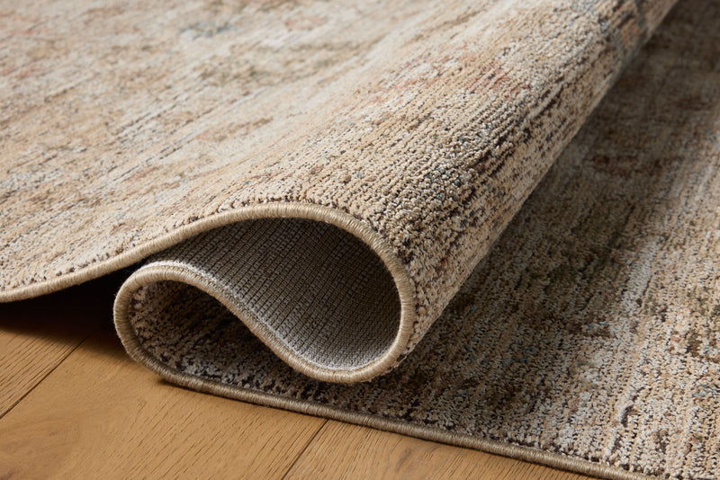 Loloi Priscilla Ivory / Multi 18" x 18" Sample Rug Ivory sample Power-Loomed Polyester