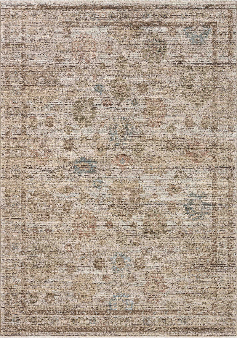 Loloi Priscilla Ivory / Multi 18" x 18" Sample Rug Ivory sample Power-Loomed Polyester