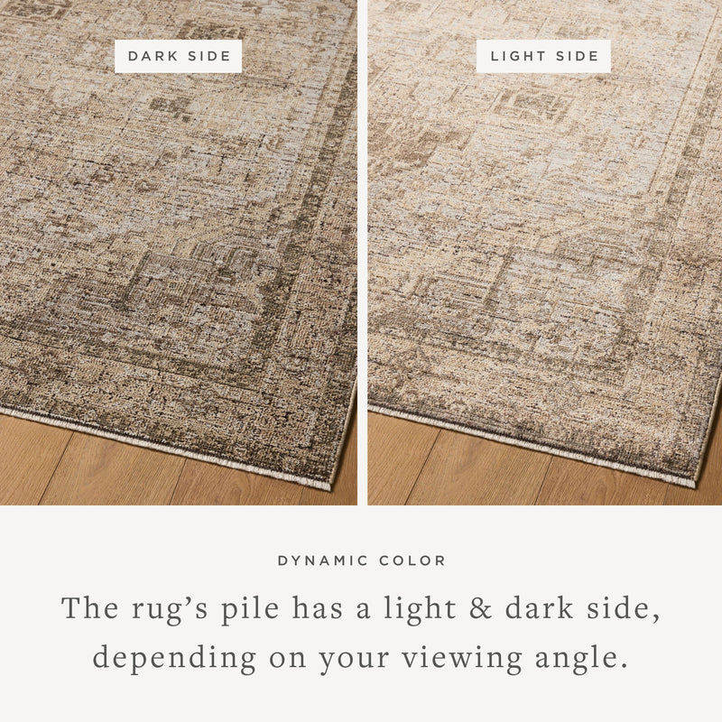 Loloi Priscilla Beige / Earth 18" x 18" Sample Rug Beige sample Power-Loomed Polyester