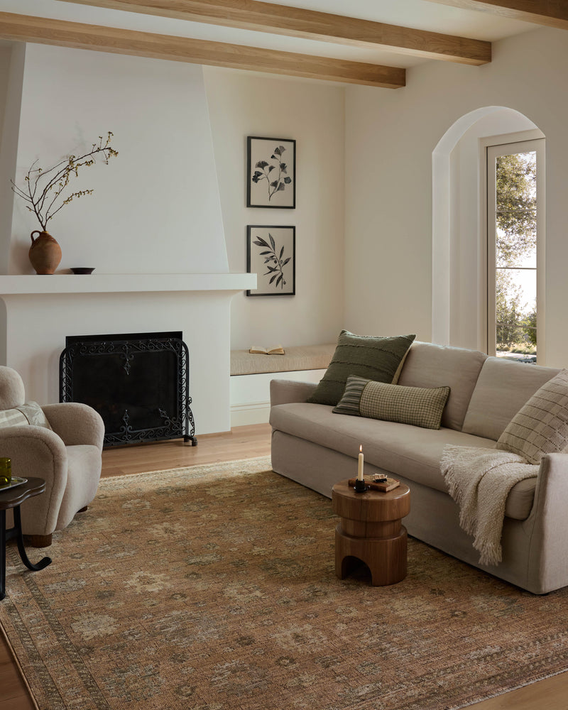 Loloi Priscilla Blush / Multi 18" x 18" Sample Rug Red sample Power-Loomed Polyester