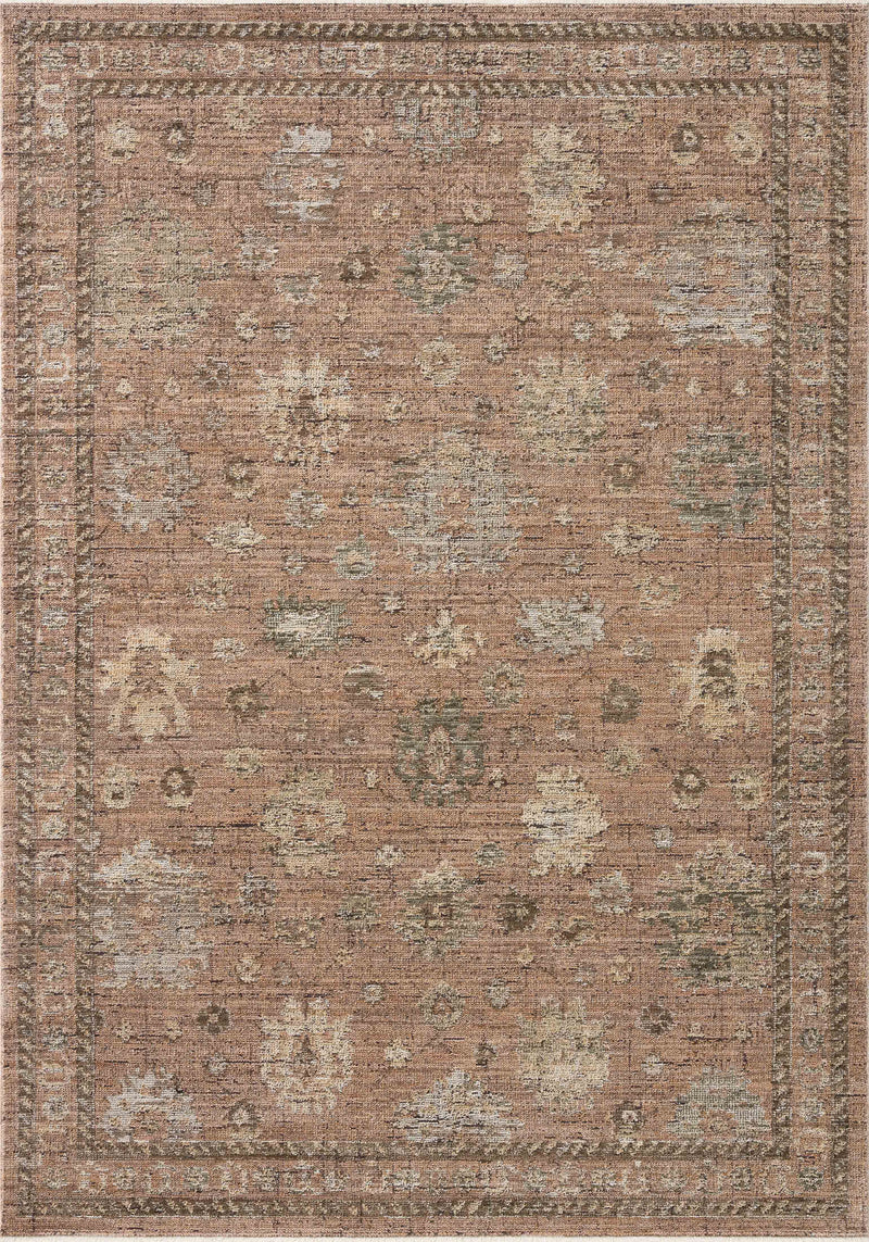 Loloi Priscilla Blush / Multi 18" x 18" Sample Rug Red sample Power-Loomed Polyester