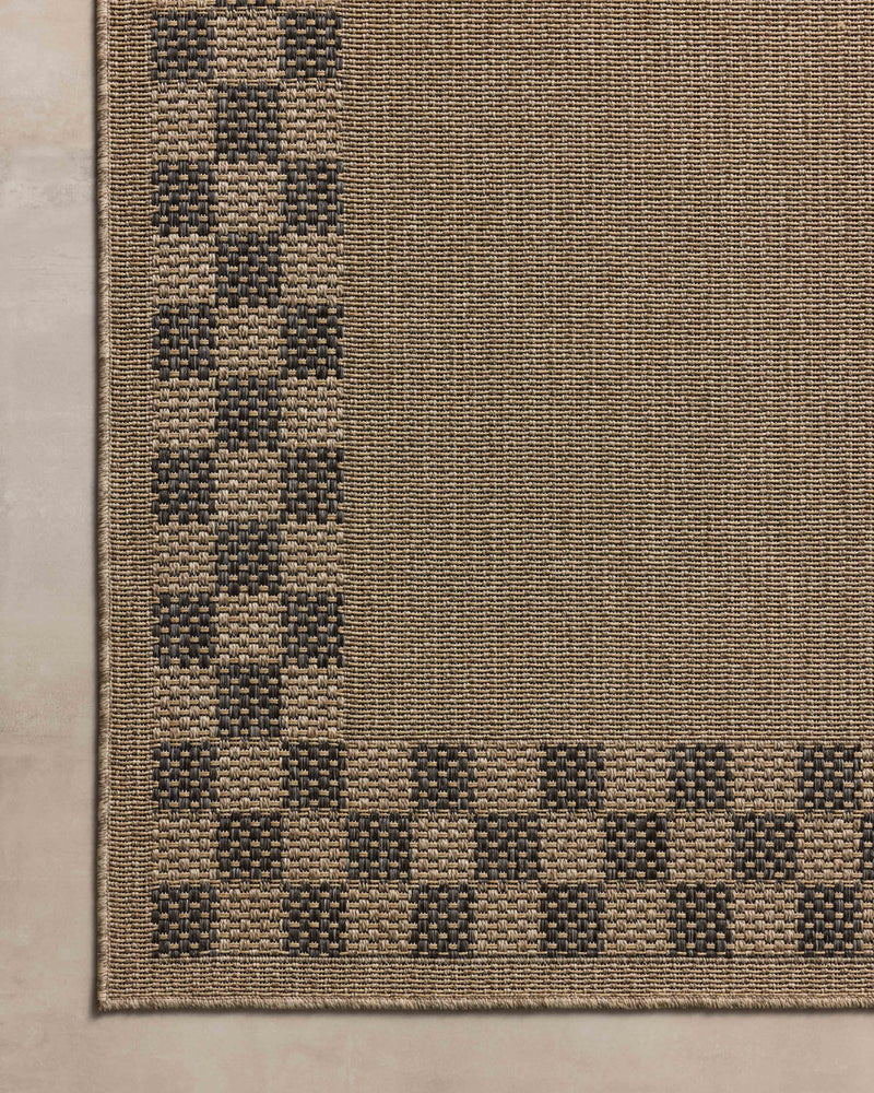 Chris Loves Julia x Loloi Providence Natural / Charcoal 9'-2" x 13' Area Rug Beige XLarge Power-Loomed Polypropylene