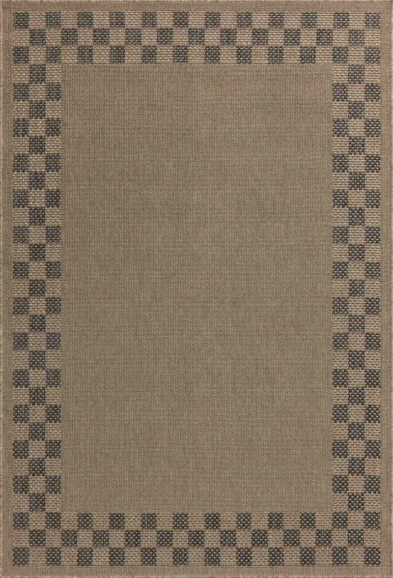 Chris Loves Julia x Loloi Providence Natural / Charcoal 9'-2" x 13' Area Rug Beige XLarge Power-Loomed Polypropylene