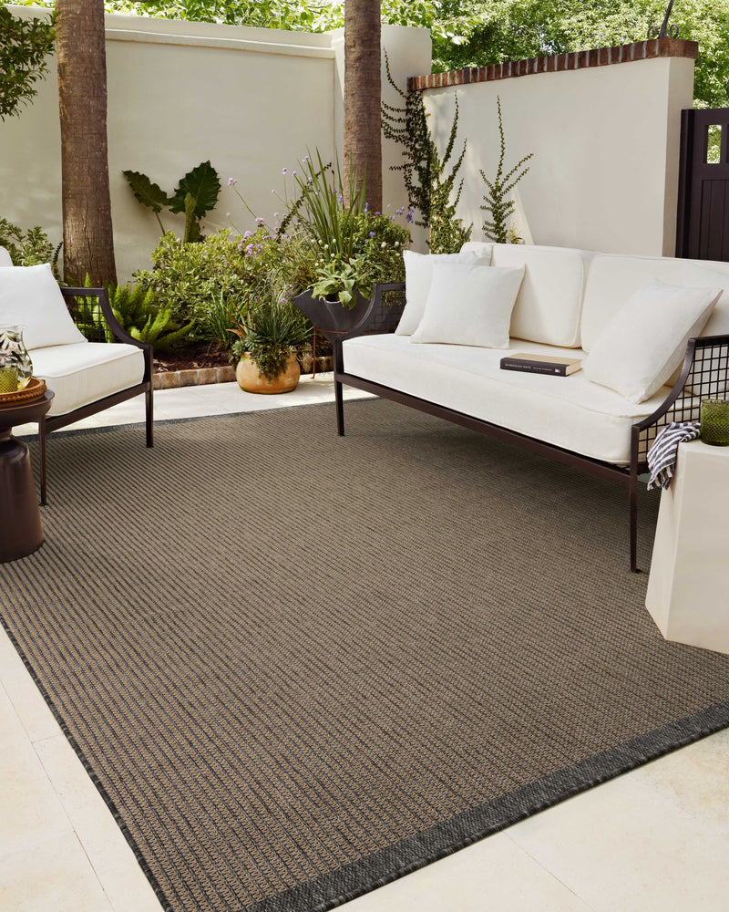 Chris Loves Julia x Loloi Providence Wheat / Charcoal 9'-2" x 13' Area Rug Beige XLarge Power-Loomed Polypropylene