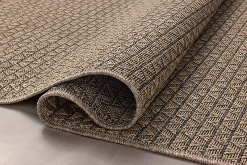 Chris Loves Julia x Loloi Providence Natural / Graphite 7'-6" x 10' Area Rug Beige Medium-Large Power-Loomed Polypropylene